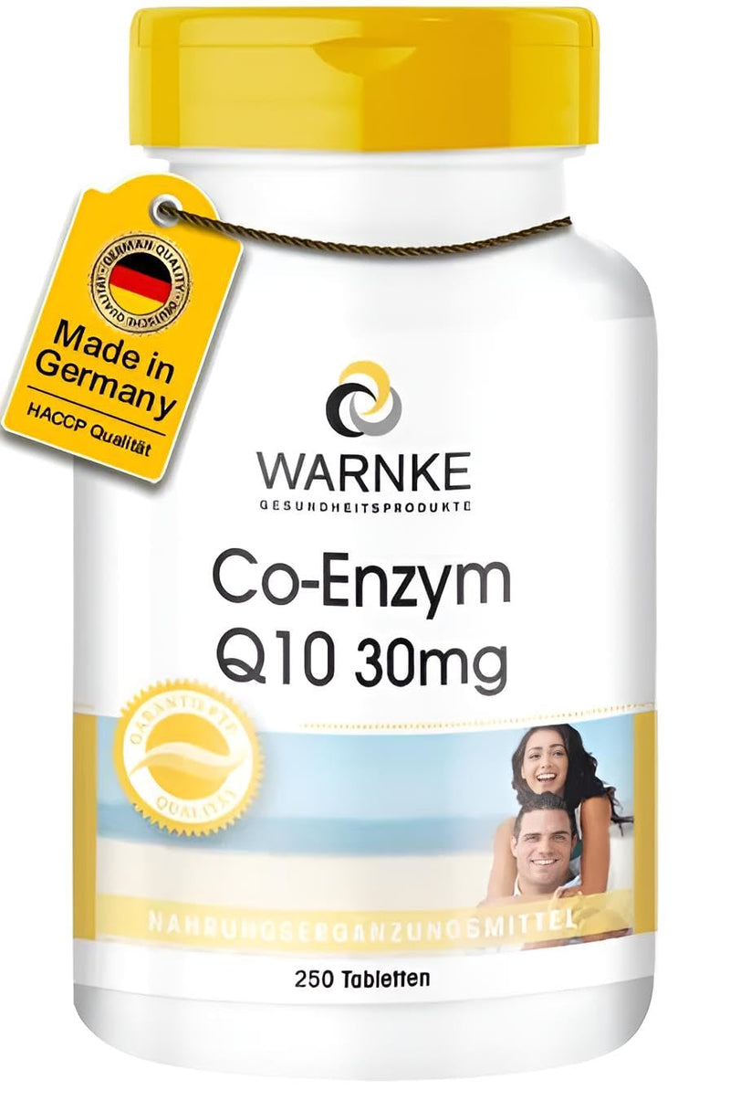 [Australia] - Coenzyme Q10 30mg - 250 tablets - CoQ10 tablets - vegan - bulk pack | Warnke vital substances - German pharmacy quality 