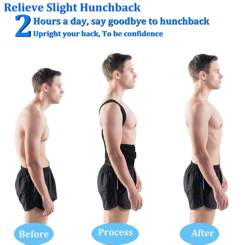 PAZAPO Posture Corrector for Men and Women - Back Brace Full Back Support Straightener for Hunchback - Upper and Lower Lumbar to Relieve,Large(33-37 Inches) Large(33-37 Inches)