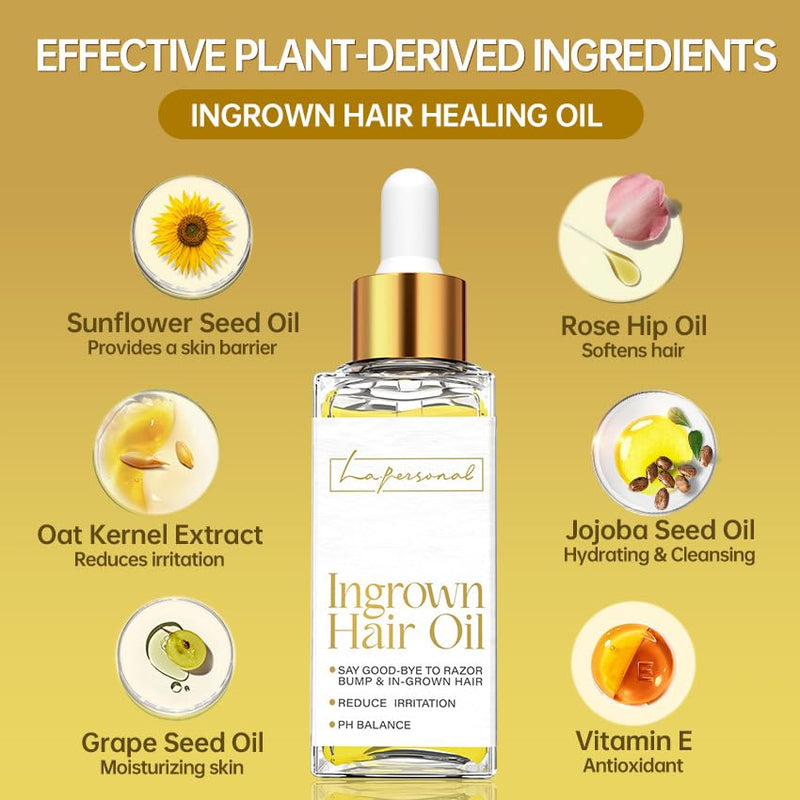 [Australia] - LA.PERSONAL Ingrown Hair Treatment, Razor Bump Treatment for Men and Women, Razor Bump and Burn Remover Ingrown Hair Oil for Bikini Area, Legs and Underarm Area After Shave 40 ML/1.4 FL OZ 