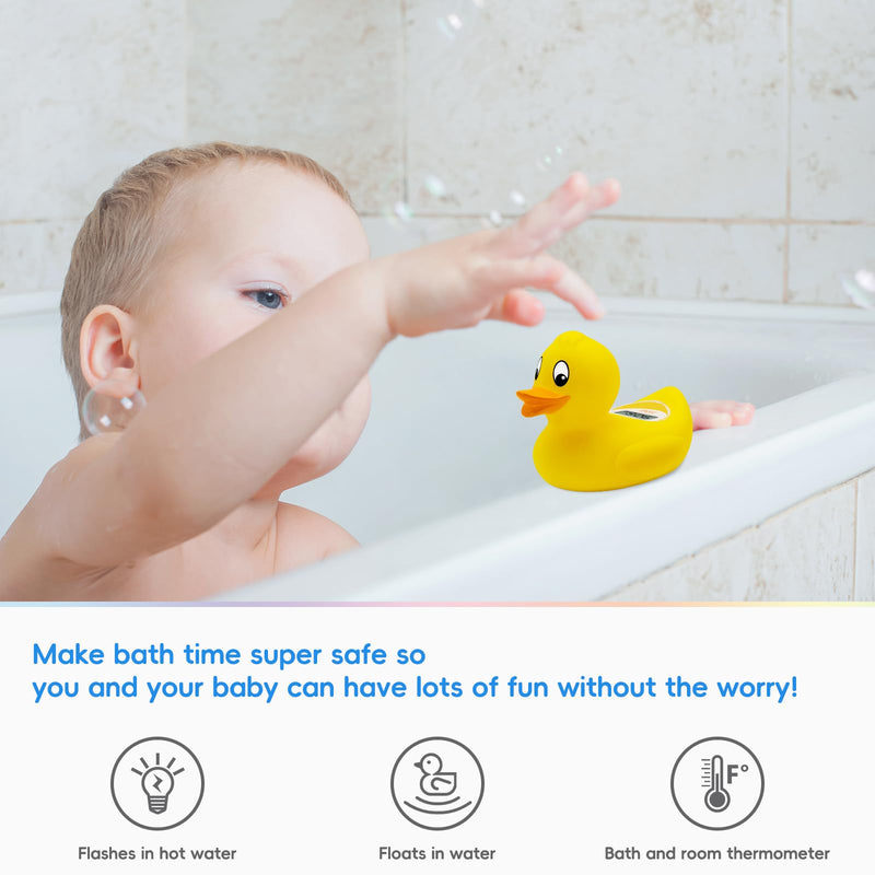 b&h Digital Duckling Baby Bath Thermometer, Infant Safe Floating Water Temperature Thermometer and Baby Bath Time Toy – Easy to Read Display | BPA-Free