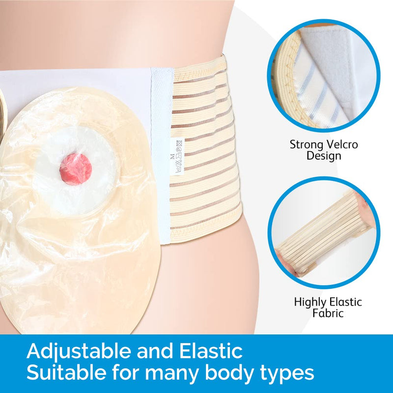 [Australia] - Ostomy Belt, Ostomy Supplies Ostomy Hernia Support Belt for Men/Women, Elastic Abdominal Support Belt Preventing The Stoma Hernia and Reinforce Colostomy Bags - L 