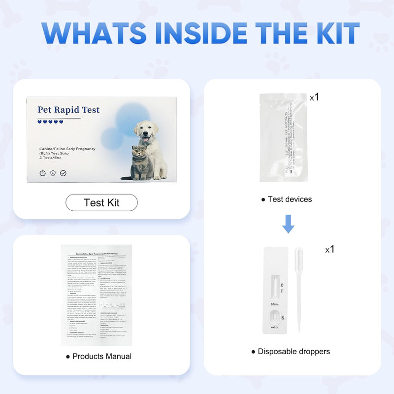 Dog & Cat Pregnancy Urine Test Kit – 5-Minute Home Urine Strips, 99% Accurate, Painless No Blood Draw – Easy for Pet Owners & Breeders