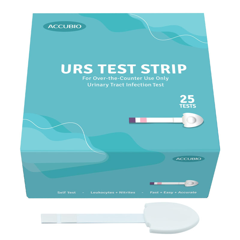UTI Test Strips, Urinary Tract Infection Testing Kit, Home Rapid Detection for Leukocytes and Nitrite, at Home UTI Testing, Clean Grip Handle, UTI Test Kit Individually Wrapped, 25 Strips 25 Count