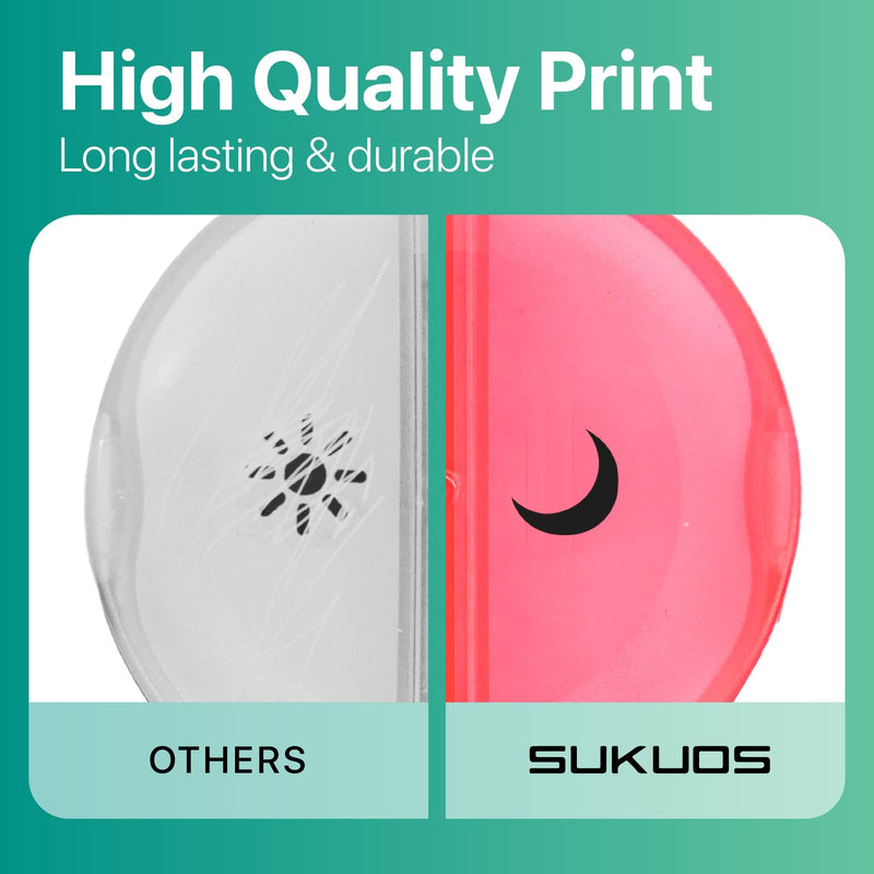 Sukuos Large Weekly Pill Organizer 2 Times a Day, Daily Pill Box 7 Day Easy to Open, Double Protection Medicine Case for Vitamin/Fish Oil/Supplements, Clear (2 Pack) Clear (2 Pack)