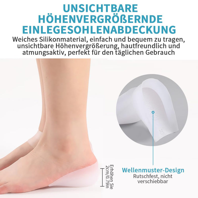 [Australia] - 2 piece combination package heel protection, silicone heel protection, heel pad, suitable for heel pain, dry cracks, plantar fasciitis, heel spurs, swollen ankles, transparent1112 