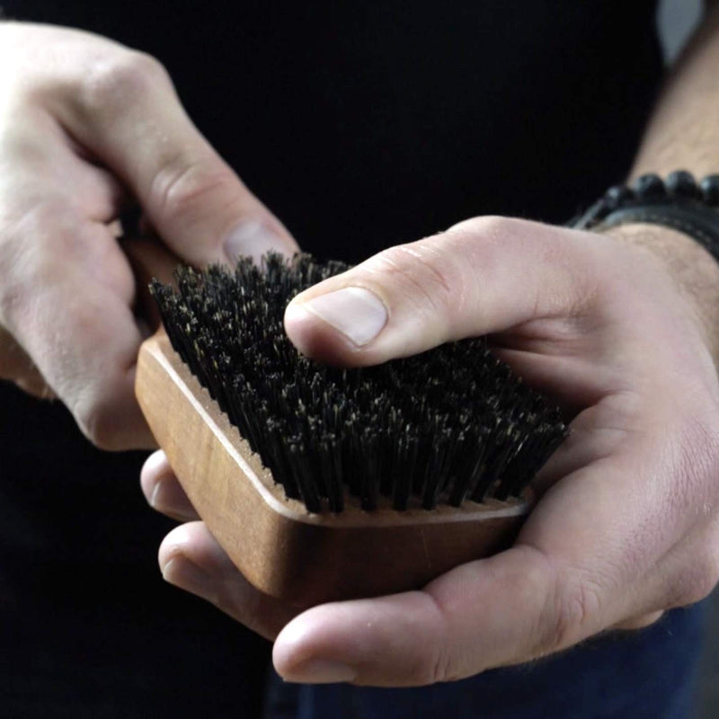 [Australia] - ZilberHaar Major Hair & Beard Brush for Men - Boar Bristles and Pearwood - All Beard and Hair Types - Made in Germany 