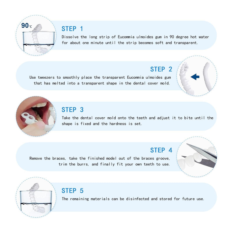 2 Pairs, Temporary Nature and Comfortable to Regain Confident Smile, Men's and Women's Temporary Confident Smile(White) White