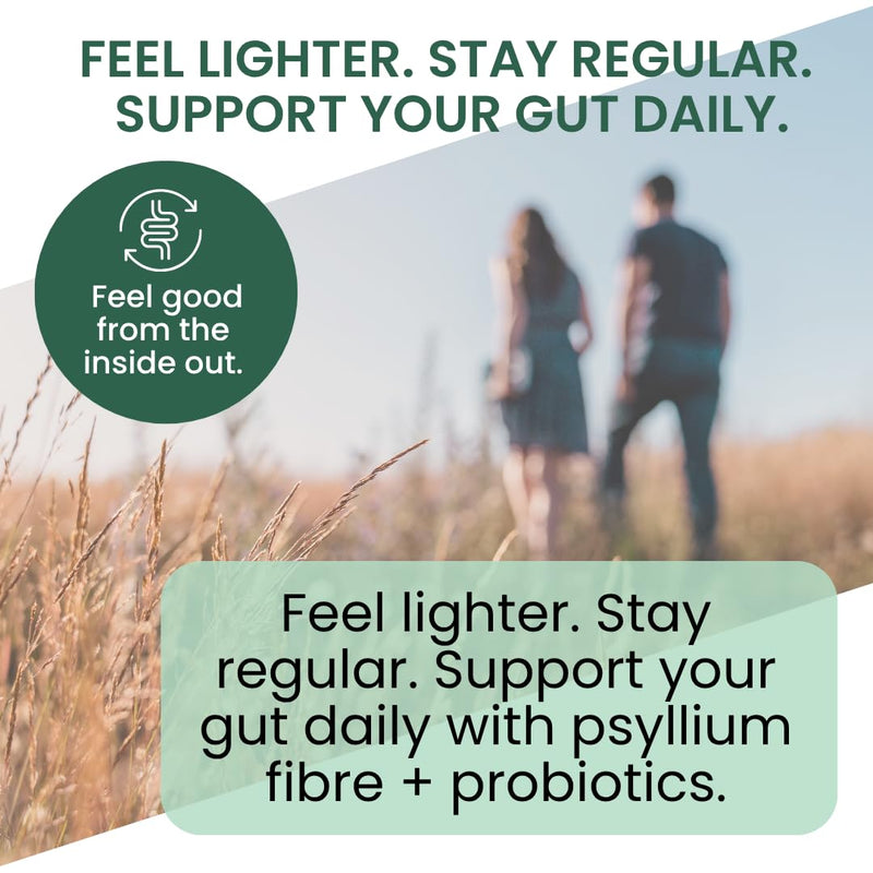 Psyllium Husk Fibre Supplement 5000mg + Probiotics – High Strength Digestive Gut & Regularity Support – 120 Vegan Fiber Capsules, UK Made – HERA Vitality 120 count (Pack of 1)
