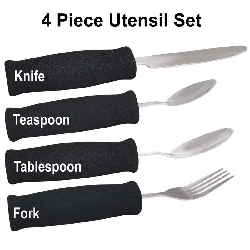 [Australia] - Rehabilitation Advantage Lightweight Utensil Set with Soft Foam Handles 