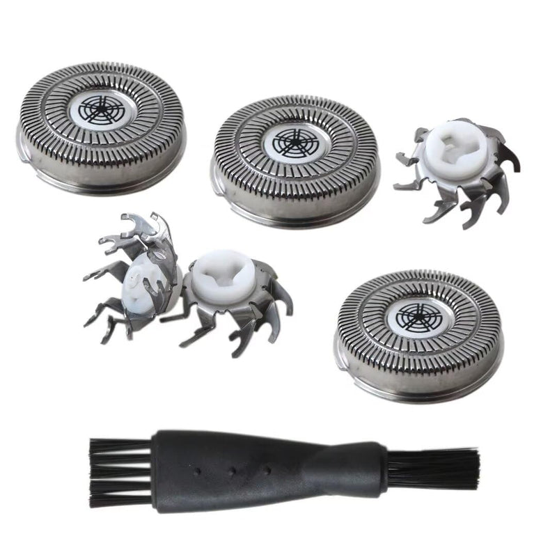 3Pcs Replacement Stainless Steel Shaver Shaving Head Blade Cutters with Clean Brush Compatible with SW-S7105 Electric Shaver Men’s Rotary Shaver Shaver Head Blades