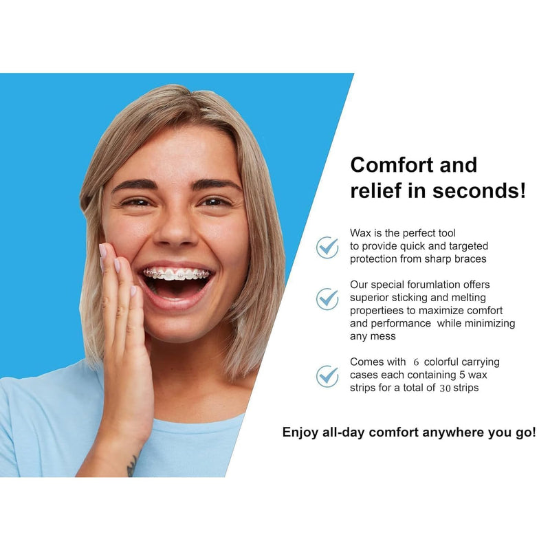 [Australia] - Pack of 10 50 strips braces wax, orthodontic wax for braces, strips dental wax orthodontic tooth wax, braces wax to relieve irritation pain 