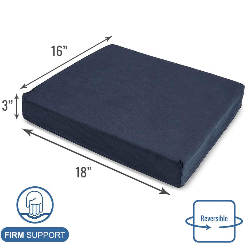 [Australia] - DMI Seat and Chair Cushion for Office Chairs, Wheelchairs, Scooters, Kitchen Chairs or Car Seats, FSA HSA Eligible, for Support and Height while Reducing Stress on Back, Tailbone or Sciatica 3 Inch thick 