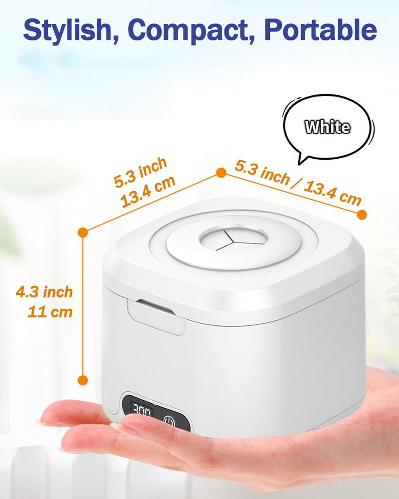[Australia] - Ultrasonic Retainer Cleaner with UV, 300ML, 49kHz, Dental Cleaning Pod for Dentures, Aligners, Night Guards, Braces, Toothbrush Heads, Jewelry, Mouth Guard, 4 Modes with Digital Timer 
