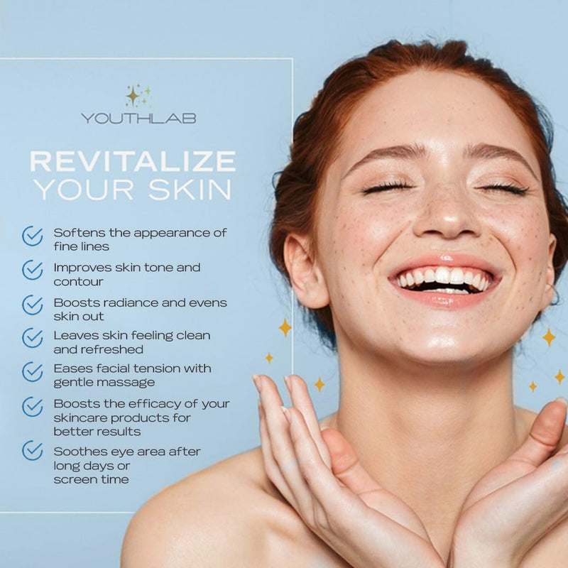 Eye & Face Wand/Tool – Heated Eye Wand with Vibration for Puffiness, Tired Eyes, Brighter Under Area, Redness Relief, Product Absorption, Smoother Skin & Relaxing Massage White