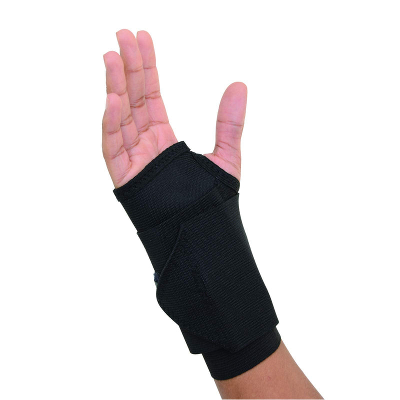 [Australia] - Rolyan Elastic Wrist Support with Tension Strap, Fits Right Hand, Minimal support and restriction of wrist, Secure Splint for Recovery from Wrist Surgery & Injury, Size Medium 
