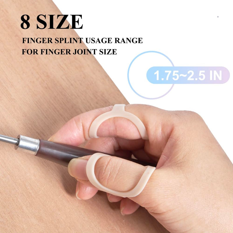 [Australia] - Oval Finger Splint 8 pcs, Finger Splints for Arthritis, Mallet Finger, Trigger Finger Splint, hypermobility(EDS) finger For Thumb/Middle,/Index/Pinky or Ring Finger(2,3,4,5,6,7,8,9) Medium(2,3,4,5,6,7,8,9) 