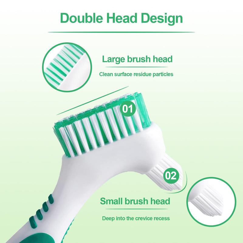[Australia] - Denture Brush 6Pcs Denture Toothbrushes,Denture Cleaning Care Cleaning Brush,Double Sided Toothbrush for Denture Cleaning Care 6 COUNT 