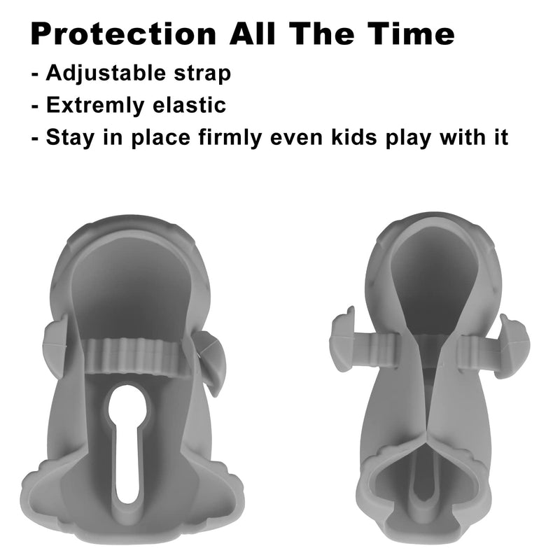 [Australia] - Bath Spout Cover - Faucet Cover Baby - Tub Spout Cover Bathtub Faucet Cover for Kids -Tub Faucet Protector for Baby - Silicone Spout Cover Gray Hippo - Kids Bathroom Accessories - Free Bathtub Toys 