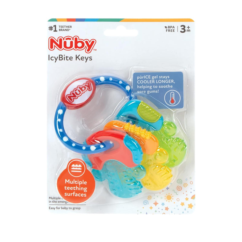 [Australia] - Nuby Ice Gel Teether Keys 1 Pack - Blue 1 Count (Pack of 1) 