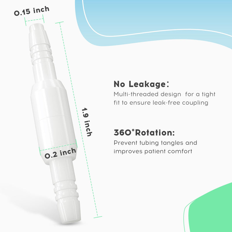 [Australia] - Oxygen Tubing Swivel Connectors ‚Äì 10-Pack Leak-Proof 360-Degree Rotatable Oxygen Tube Connectors, Oxygen Connector Avoid Tangles 10 pack 