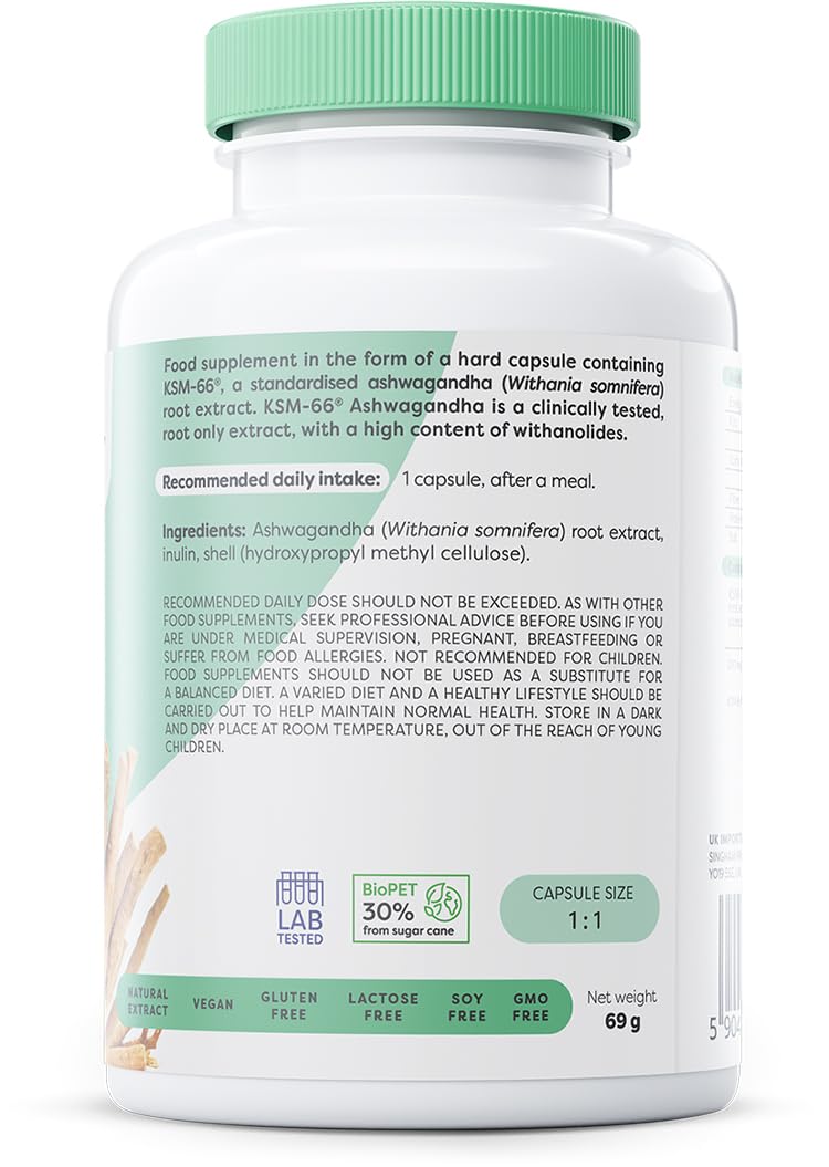 Osavi Ashwagandha KSM–66® 200 mg – 180 Vegan Capsules | Clinically Tested Stress Support | High–Potency Root Extract for Resilience | Mental Balance & Overall Wellbeing | Vegan & Clean Label 180 count (Pack of 1)