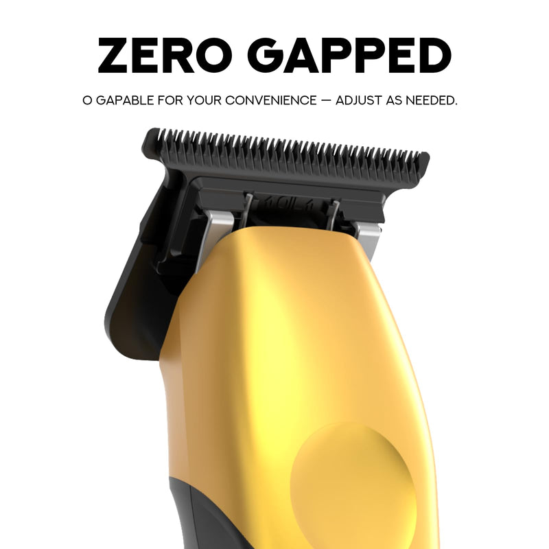 [Australia] - Supreme Trimmer 2Spee ST622 – Cordless Beard & Hair Trimmer for Men | 2-Speed Motor, 180 Min Runtime, Zero-Gap Adjustable Blade, Digital Display, Removable Blade Design Gold 