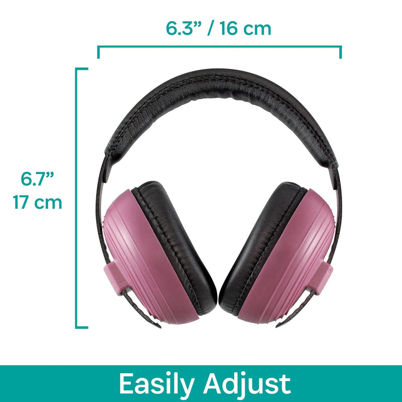 [Australia] - KidCo Whispears - Baby Ear Protection Headphones, Noise Cancelling Ear Muffs for Babies, Toddlers, & Infants Childrens Pink 