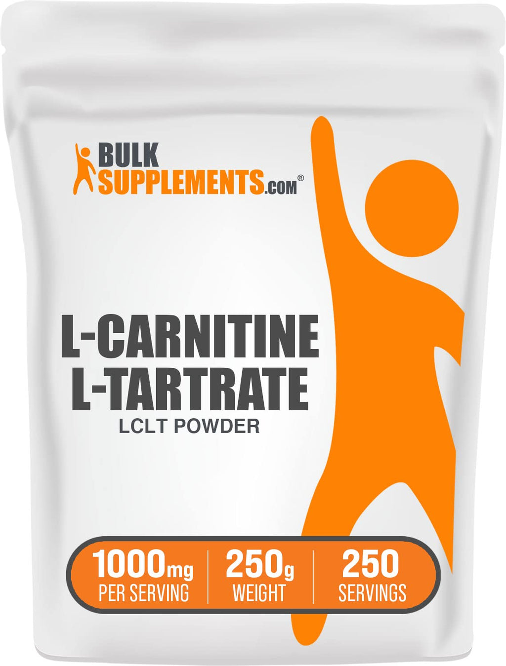 BulkSupplements.com L-Carnitine Tartrate Powder - Carnitine Supplement, L-Carnitine L-Tartrate, L Carnitine 1000mg - Unflavored & Gluten Free, 1000mg per Serving, 250g (8.8 oz) (Pack of 1) 250 Servings (Pack of 1)