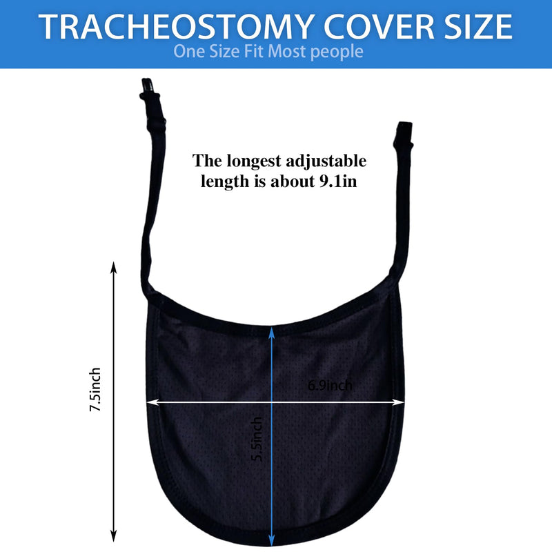 [Australia] - Tracheostomy Neck Stoma Cover,Adjustable Neck Trachea Protector Dust Proof Cover Shield ÔºåAdjustable Breathable for Men Women UnisexUse 2Pcs Supplies (Single Layer) 
