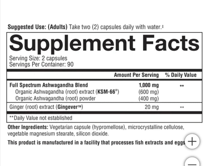 [Australia] - Youtheory Ashwagandha 1000mg with KSM-66 - Helps Support a Healthy Stress Response,180 Capsules (Pack of 1) 