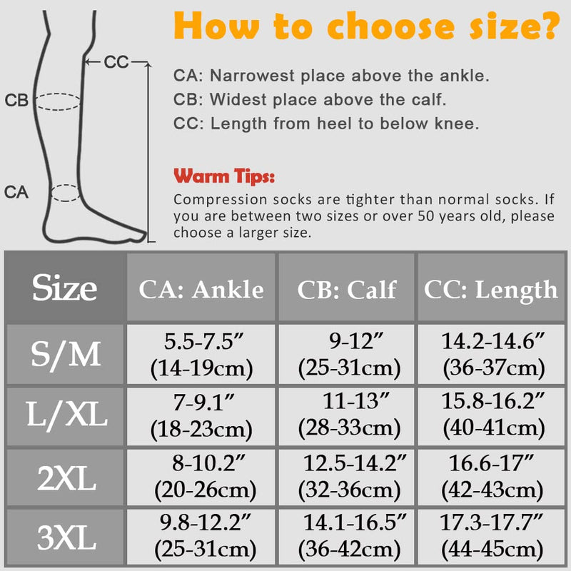 CASMON 2 Pairs Zipper Compression Socks for Women & Men, 15-20 mmHg Open Toe Knee High Support Socks for Varicose Vein Edema Large-X-Large Black+Beige