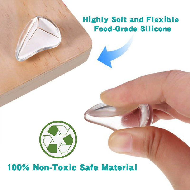 [Australia] - 16 Pack Corner Protector for Baby, Clear Corner Protectors, Furniture Corner Guard & Edge Safety Bumpers to Cover Sharp Furniture & Table Edges Transparent Drop Shape 16 Pack 