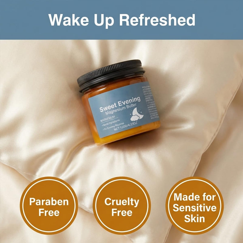 Aiwejay Sweet Bee Organics Magnesium Butter – Topical Magnesium Body Cream with Shea & Mango Butter, Moisturizing Skin Care for Daily Comfort, 4 oz