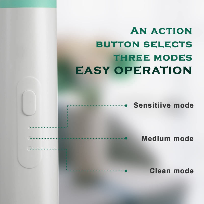 Electric Tooth Polisher, Household Electric Dental Calculus Remover with 8 Replacement Heads & 3 Adjustable Modes, Plaque Remover for Teeth, Teeth Cleaner Tools Green