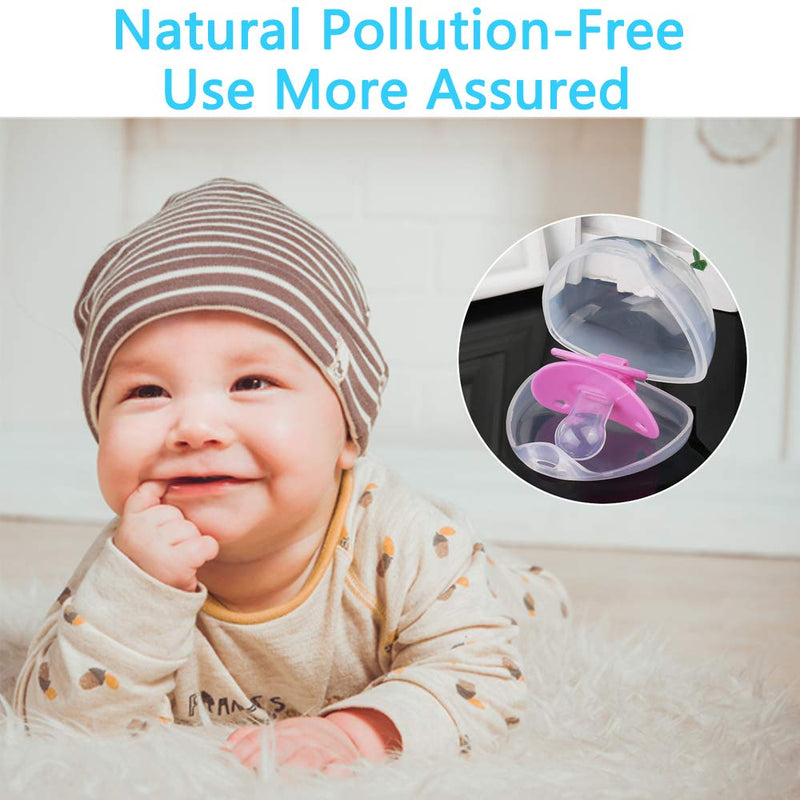 [Australia] - Accmor Pacifier Case, Pacifier Holder Case, Pacifier Container for Travel, BPA Free, Transparent, 2 Pack 2 Count (Pack of 1) 