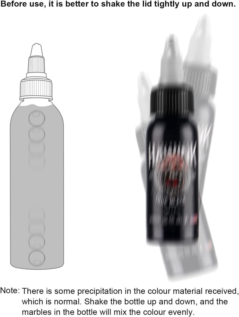 [Australia] - Hawink Tattoo Ink Set 1/2 oz (15ml) Tattoo Supply 14 Colors Pigment Kit Ink USA TI203-15-14 0.5 Fl OzÔºà14-BottlesÔºâ 