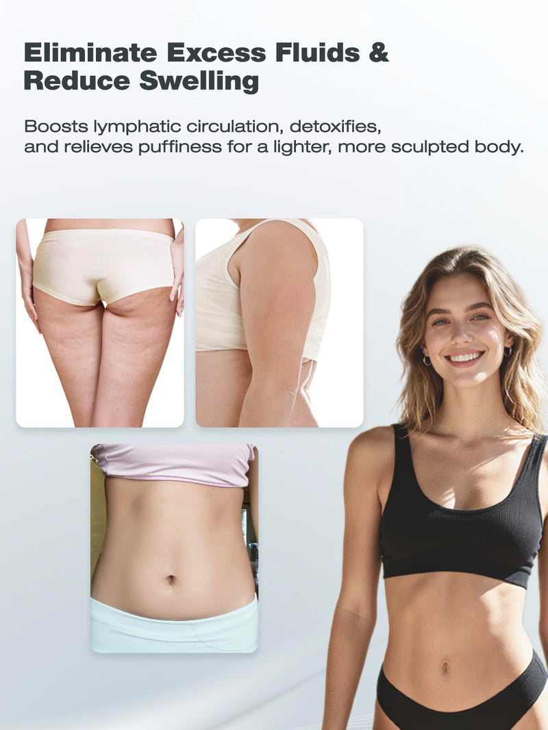Lymphatic Drainage Massager & Body Sculpting Machine, Cellulite Massage Tool, Helps Reduce Stretch Marks & Cellulite for Legs, Arms & Belly, with Light, Heat & Vibration
