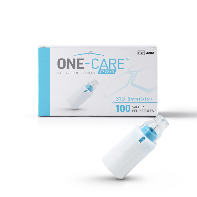 [Australia] - ONE-CARE PRO Safety Insulin Pen Needles 31G x 8mm (5/16‚Äô‚Äô), 100ct Box 