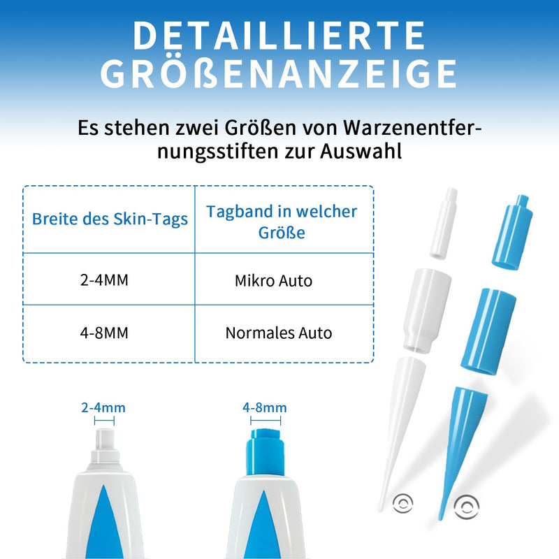 [Australia] - Wart remover, skin tag remover kit 2 in 1 for micro to large (2 mm-8 mm), safe and painless, pain-free stalk wart removal device, safe for most body parts 