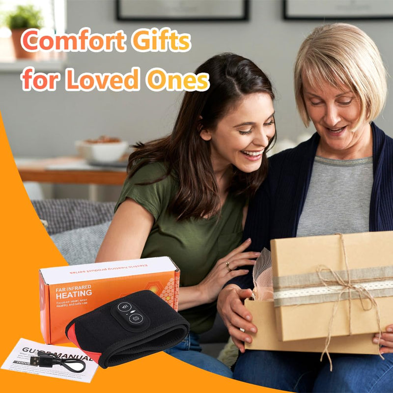 Joyzan Cordless Wrist Heating Pad, Heated Relief Wrap Warmers Rechargeable | Men Women Left Right Hand Hot Massage Brace 3 Adjustable Heat Levels 3 Vibrations Mode Settings Gifts Dad Mom Arm Leg