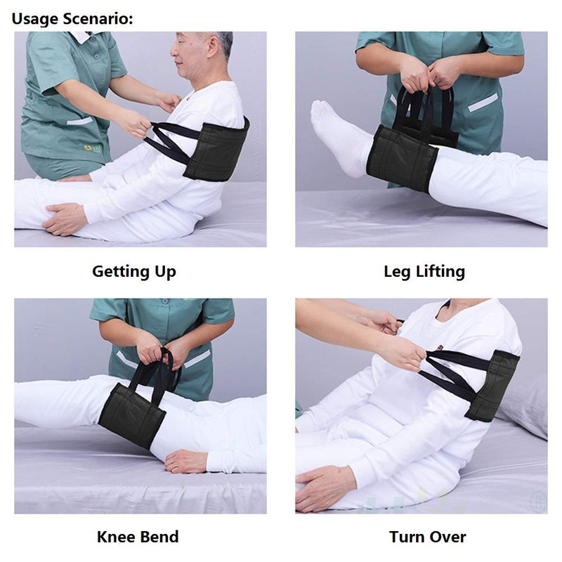 [Australia] - 31.5 Inch Padded Bed Transfer Nursing Sling for Patient, Elderly Safety Lifting Aids Home Bed Assist Handle Back Lift Mobility Belt for Patient Care 