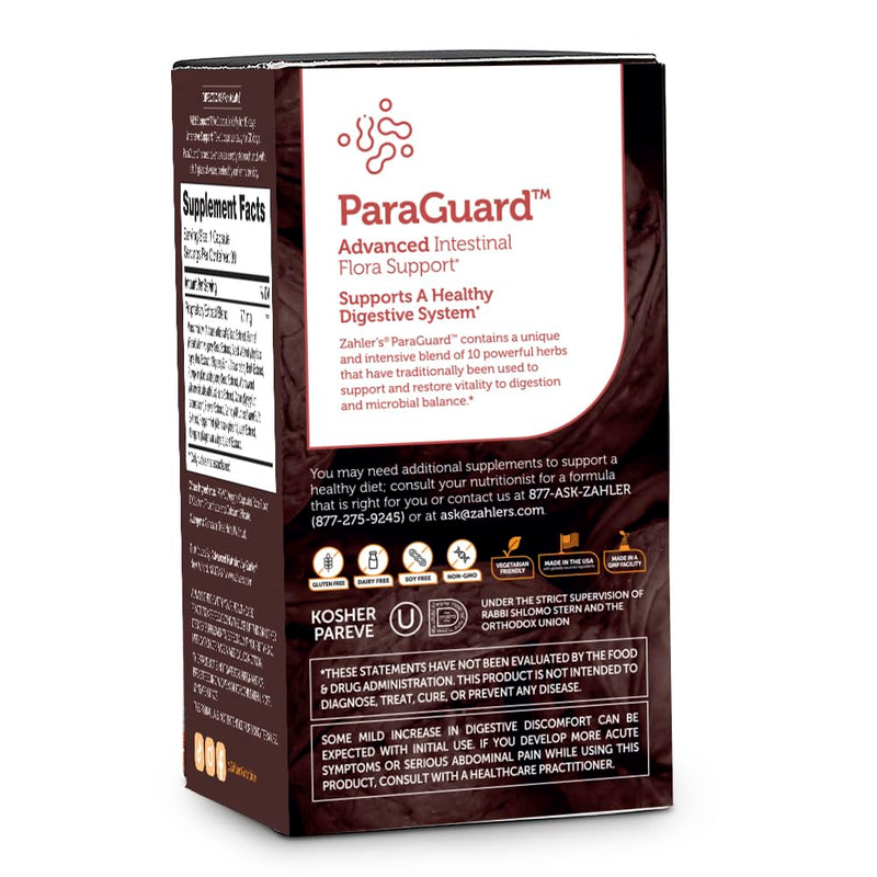 [Australia] - Zahler - ParaGuard Capsules - Gut Health Supplement - Formula has Wormwood, Garlic Bulb, Pumpkin Seed, Clove & More - Natural Support for Humans - Certified Kosher 30 count 30 Count (Pack of 1) 