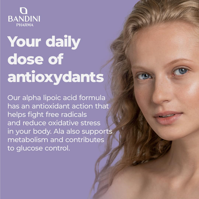 Bandini® Alpha Lipoic Acid 650mg | 120 High Strength ALA Vegan Capsules | 4 Month Supply | Alpha-Lipoic Acid Powerful Antioxidant | Maximum Absorption Aminoacid Supplement | No Synthetic Binders 100 count (Pack of 1)