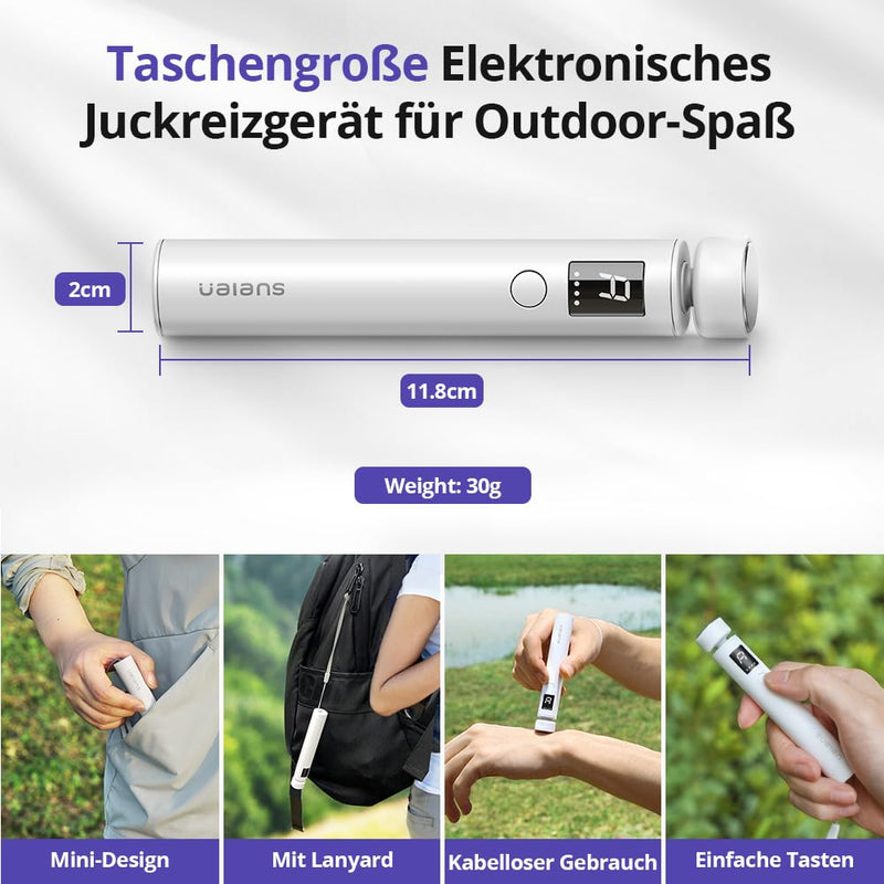 [Australia] - Ualans Electronic Itch Device, Anti-Itch Pen for Bites, Heat Pen Against Itching with Heating & Vibration Effect, Heat Pen with LCD & 3 Temperatures, Physics Anti-Itch Heat Pen 