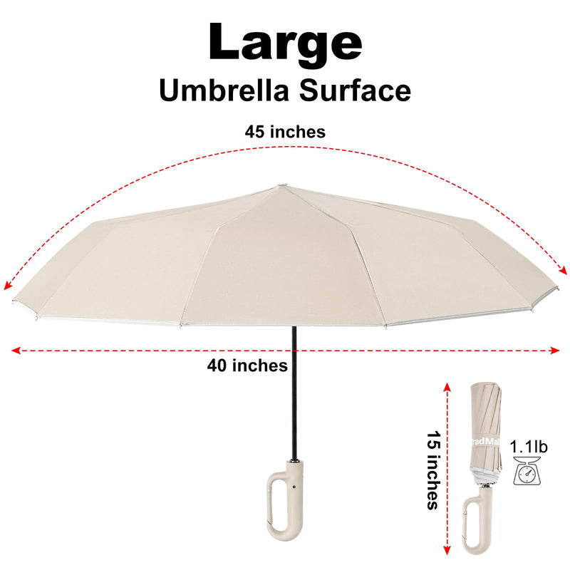 TradMall 2 Pack Travel Umbrella & 280T Fabric Umbrella Bundle