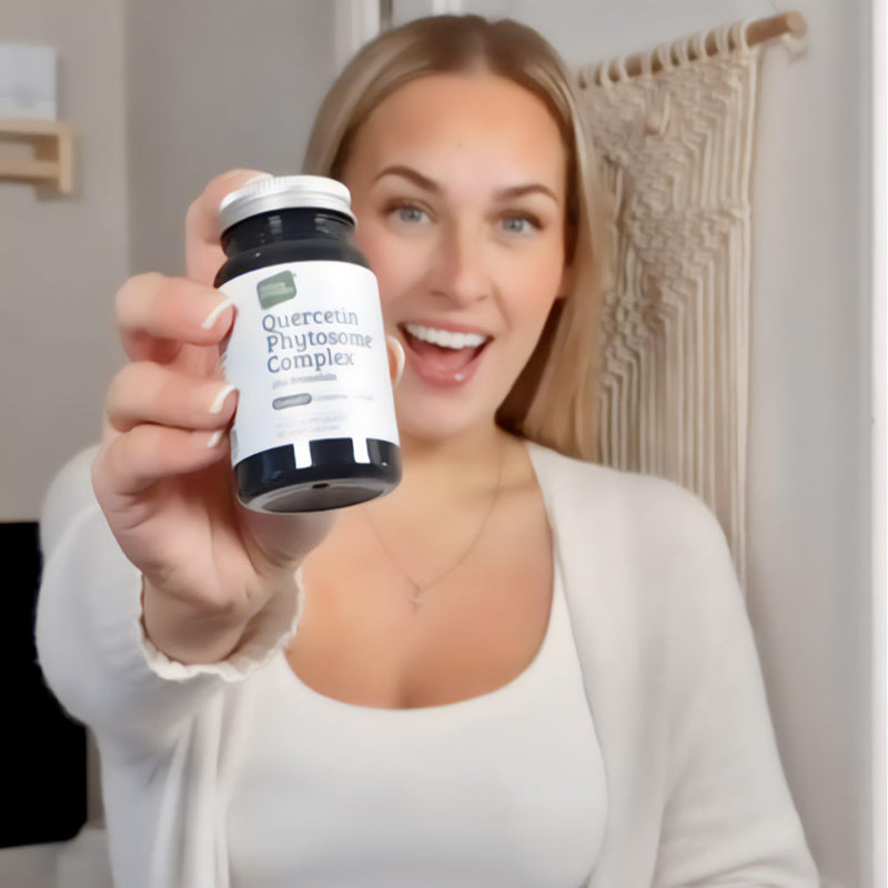 Nature Provides Quercetin Phytosome (Quercefit) Complex with Bromelain - 60 Vegan Capsules - 350mg High Strength Quercetin Supplement - Up to 20X Absorption - Pure, Non-GMO, UK Made