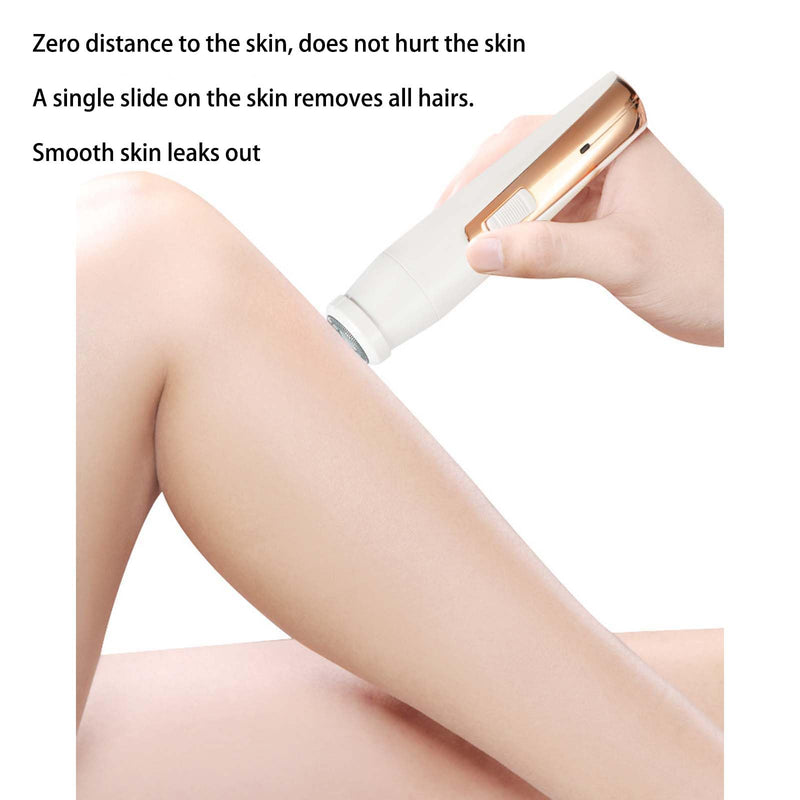 [Australia] - Womens Electric Razor, Face Shaver, Facial Hair Remover, Electric Bikini Trimmers for Legs, Travel Razor for Eyebrow Ear Nose Hair Lip Beard Armpit (Gold 4 in 1 Gold 
