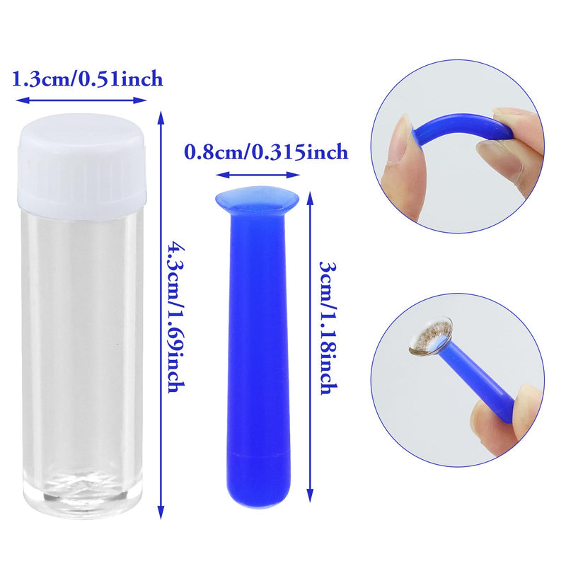 [Australia] - Contact Lens Sucker Soft Lenses, Pack of 4 Contact Lens Insertion Aid, Simple Silicone Contact Lens Suction Cup with Bottle for Soft Hard Lenses, Blue and Green 