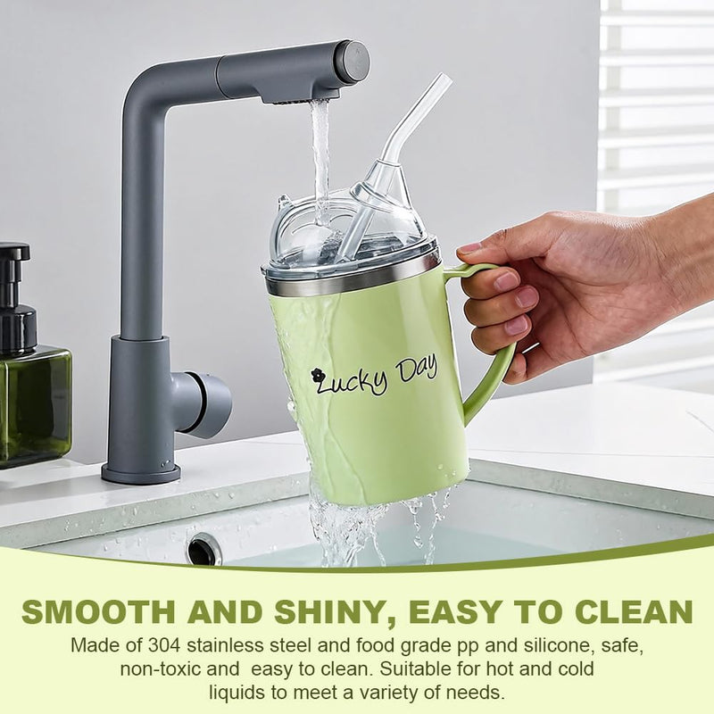 Sippy Cup for Adults, 3-in-1 Beakers for Elderly, 350ml Anti Choke Non Spill Cups for Elderly, Adult Sippy Cups for The Elderly Non Spill with Lid and 30cm Straw for Disabled Drinking Aids A