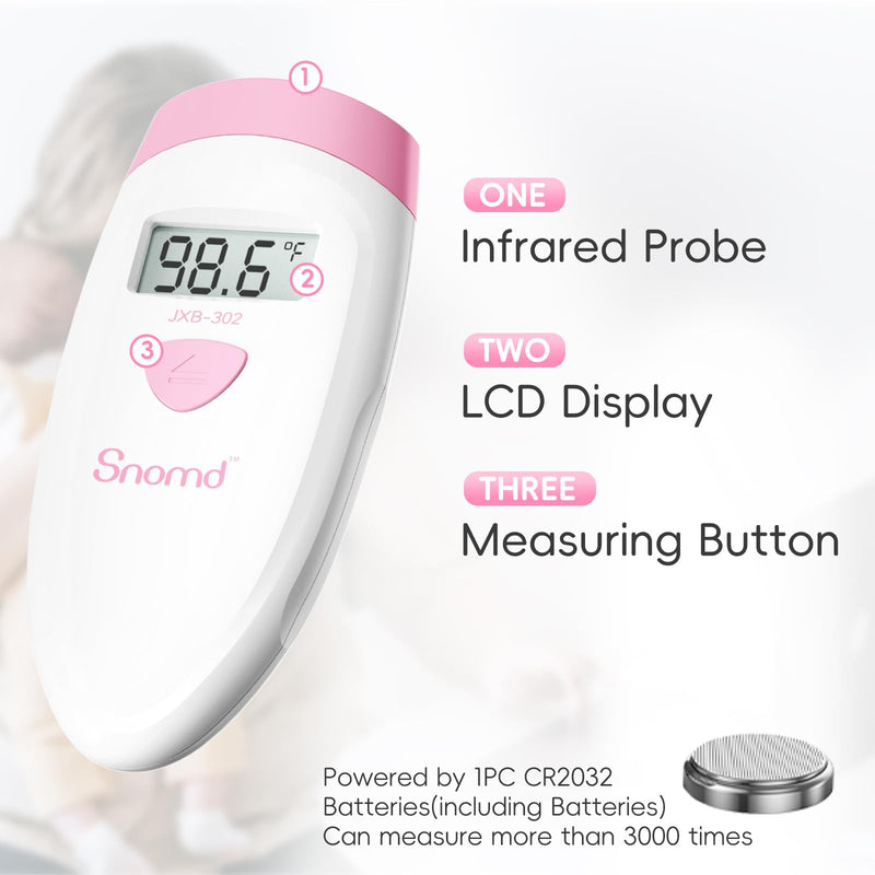 [Australia] - Non-Touch Forehead Thermometer, Digital Infrared Thermometer 2 in 1 for Adult and Kids Baby Thermometer with Fever Alarm JXB-302 